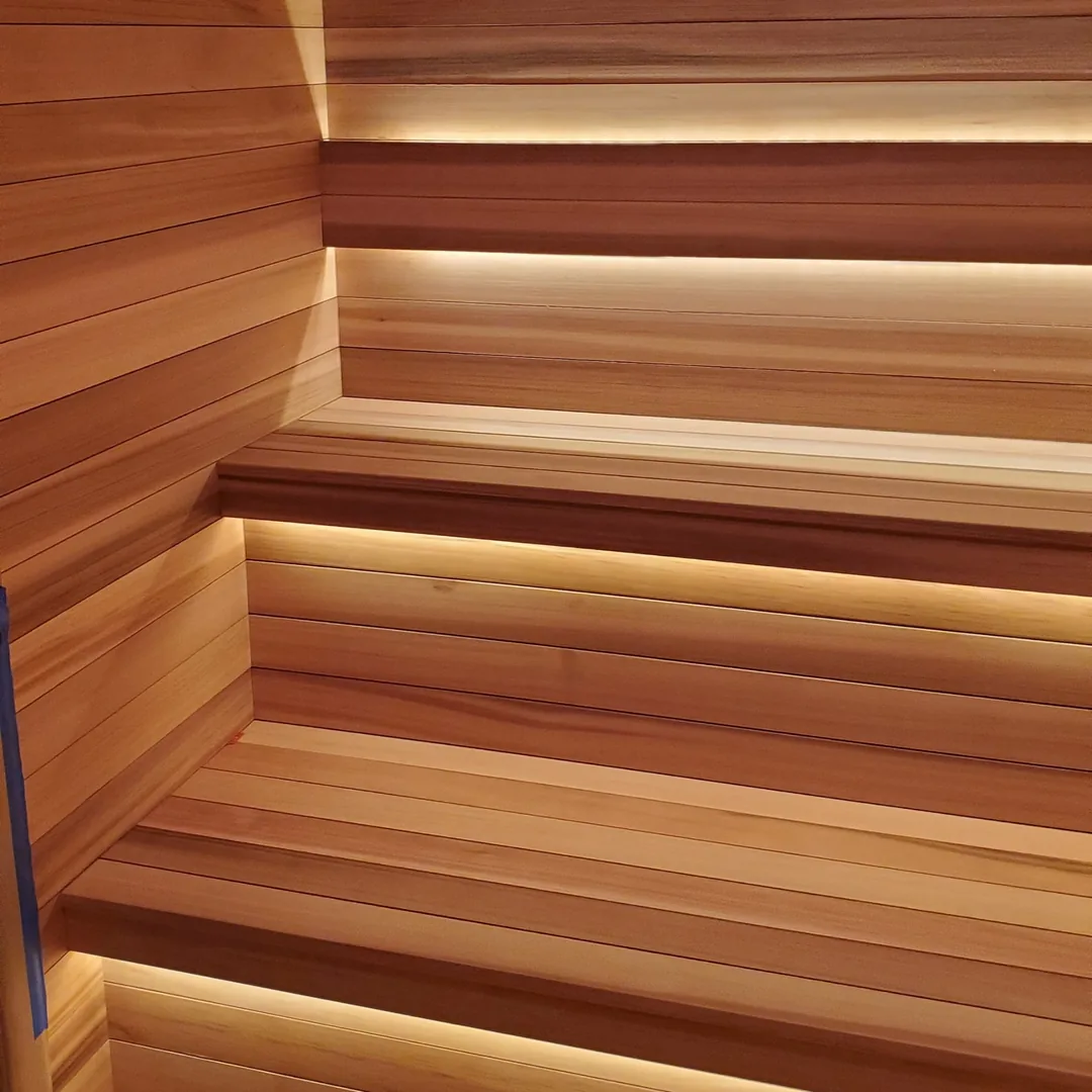 Illuminated Sauna Benches
